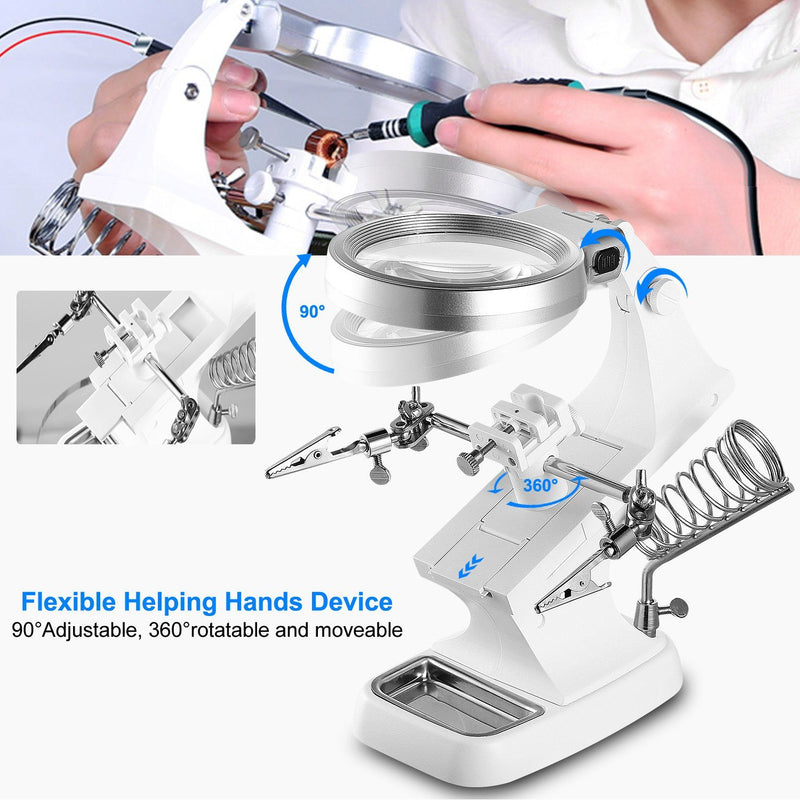 LED Lights Helping Hands Magnifying Glass Everything Else - DailySale