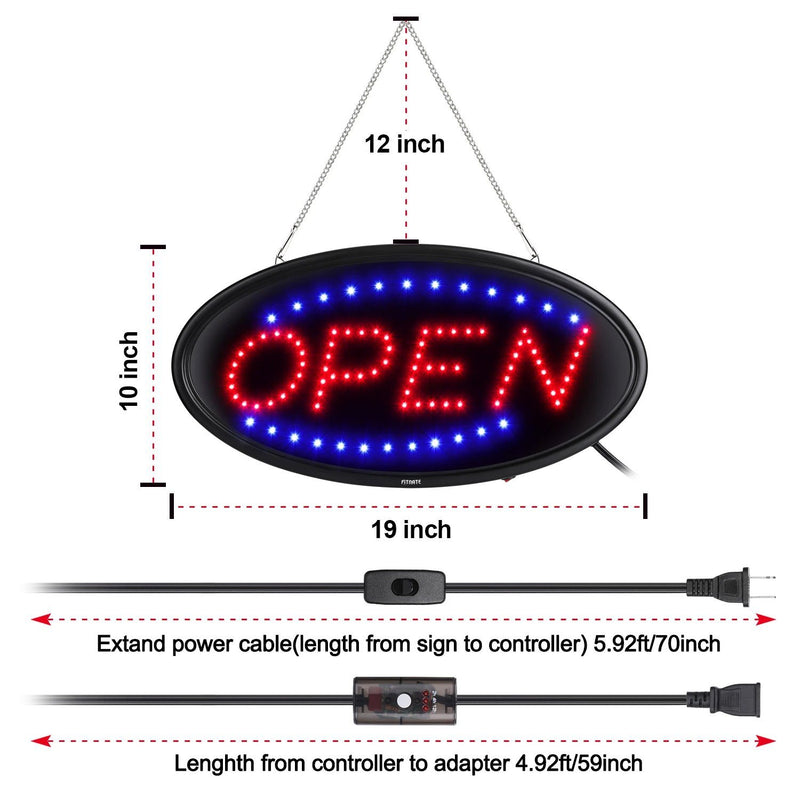 LED Open Sign Advertisement Board Electric Display with Remote Control and Timing Function Everything Else - DailySale