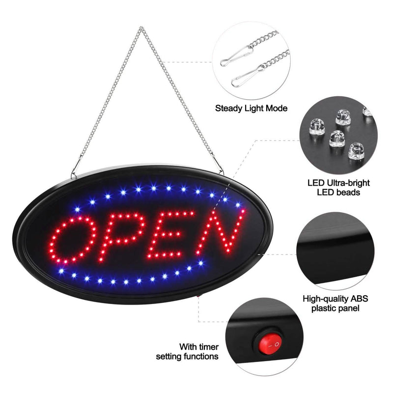 LED Open Sign Advertisement Board Electric Display with Remote Control and Timing Function Everything Else - DailySale