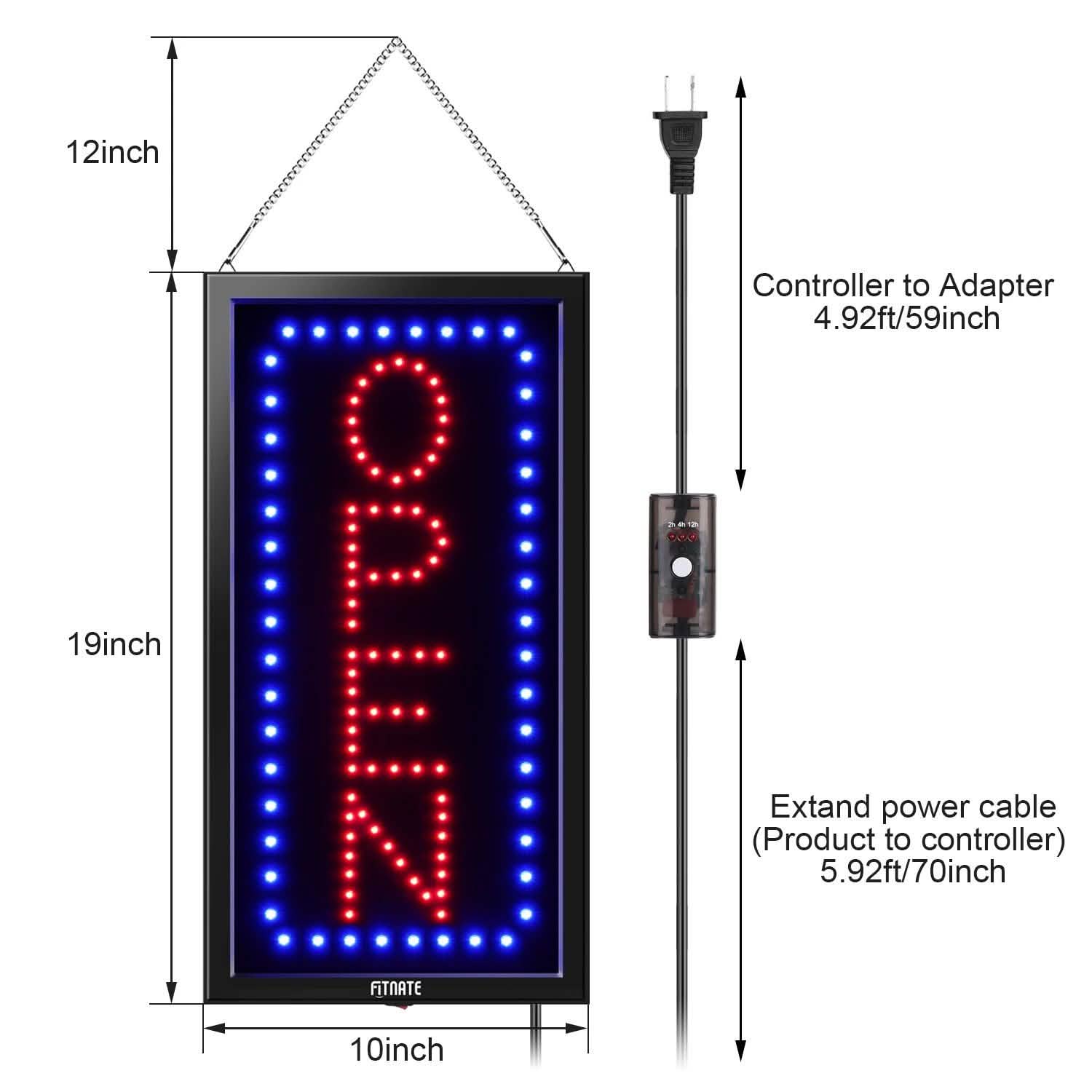 LED Open Sign Advertisement Board With Remote Control and Timing Funct