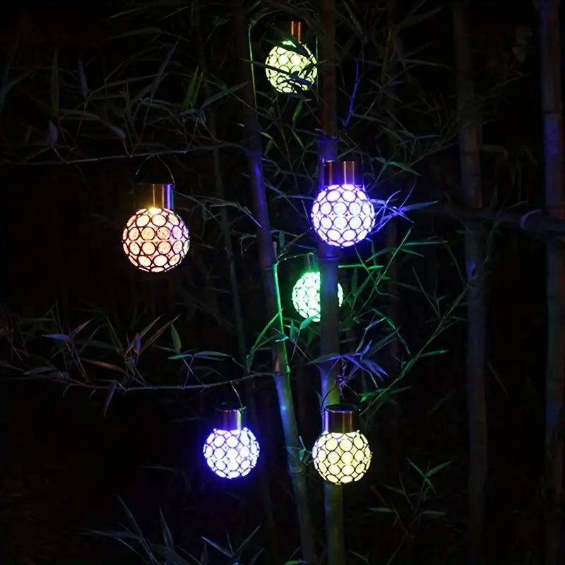 LED Outdoor Solar Lights Garden Light Chandelier Hanging Lamp Outdoor Lighting - DailySale