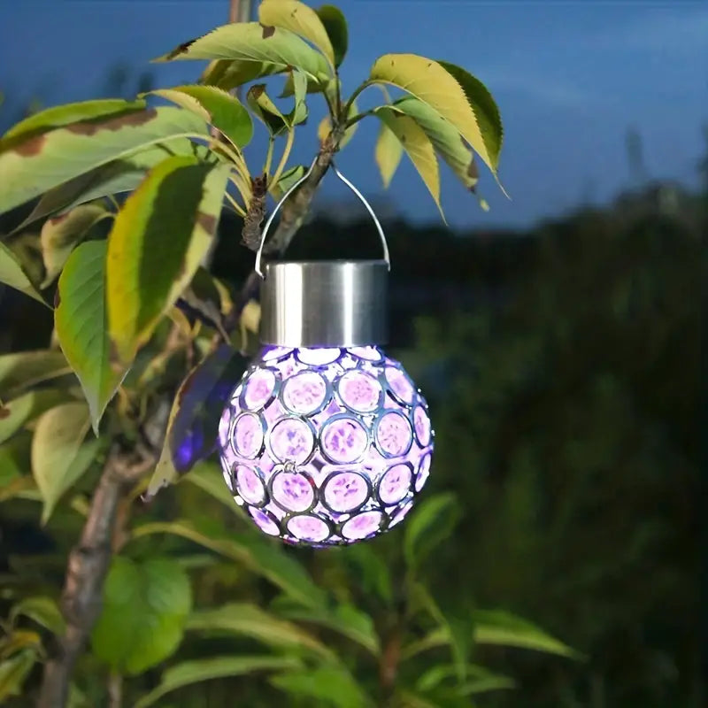 LED Outdoor Solar Lights Garden Light Chandelier Hanging Lamp Outdoor Lighting - DailySale