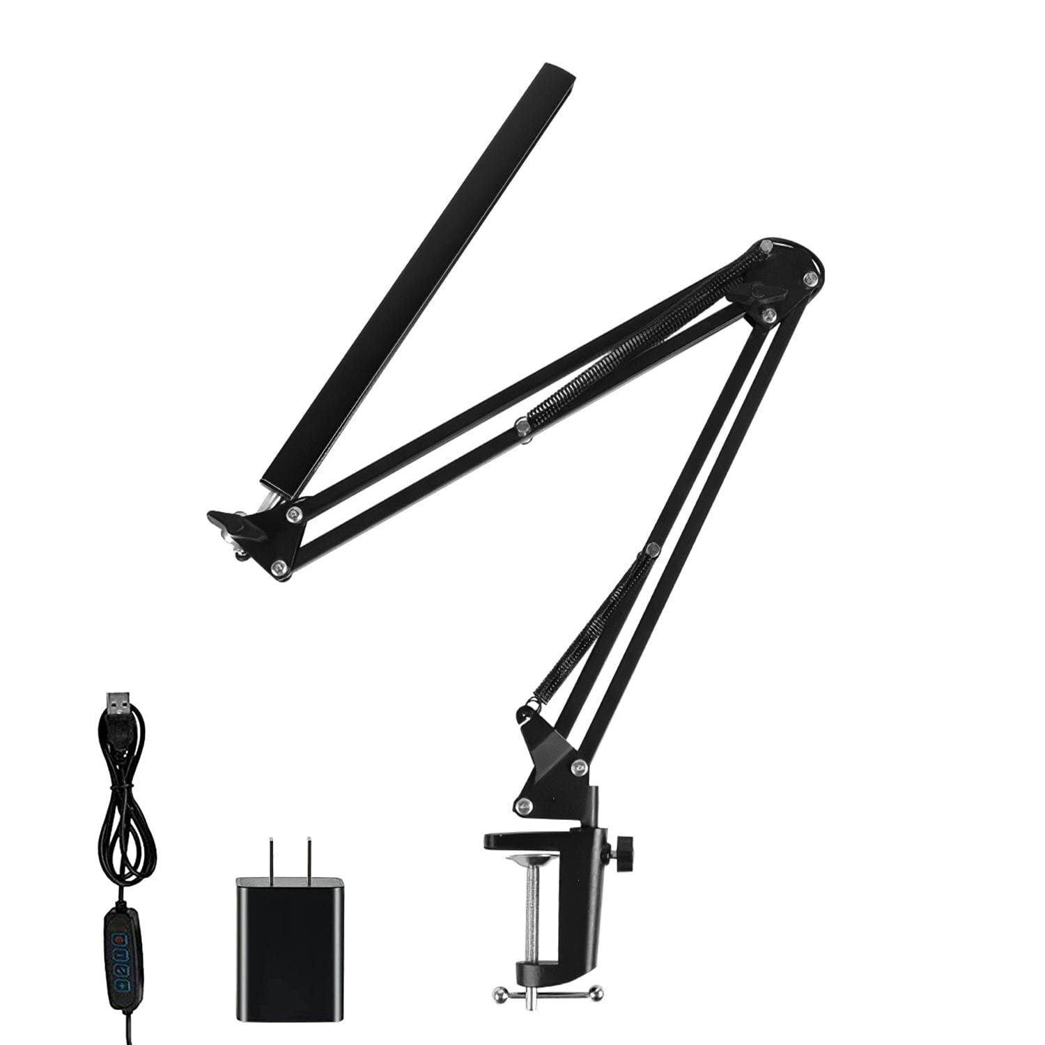 LED Reading Desk Lamp with Clamp Adjustable Swing Arm Indoor Lighting - DailySale