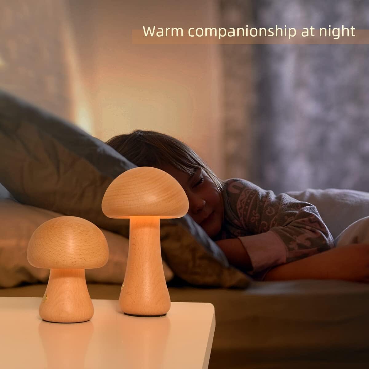 LED Rechargeable Creative Mushroom Table Lamp Indoor Lighting - DailySale