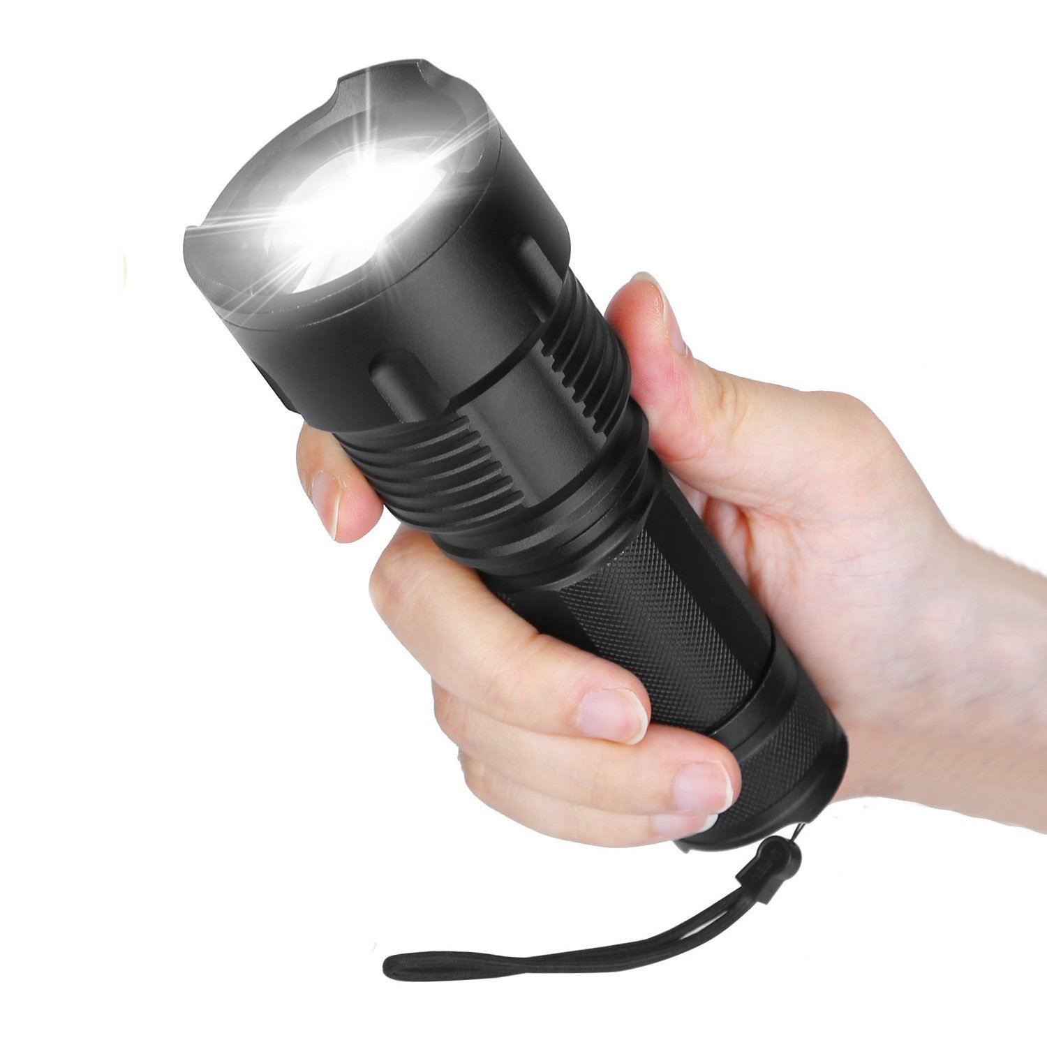 LED Rechargeable Zoomable Flashlight Sports & Outdoors - DailySale