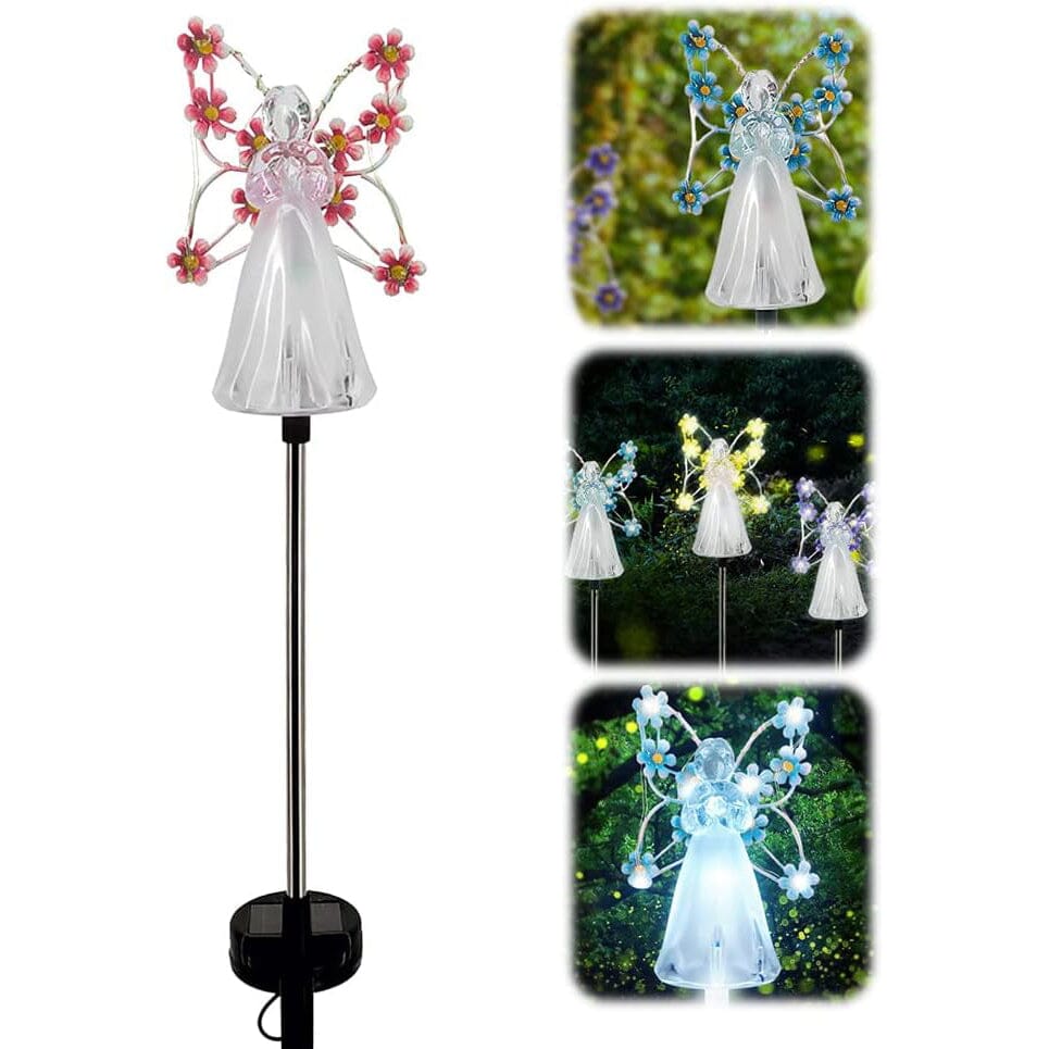 LED Solar Angel Garden Stake Lights Outdoor Lighting - DailySale