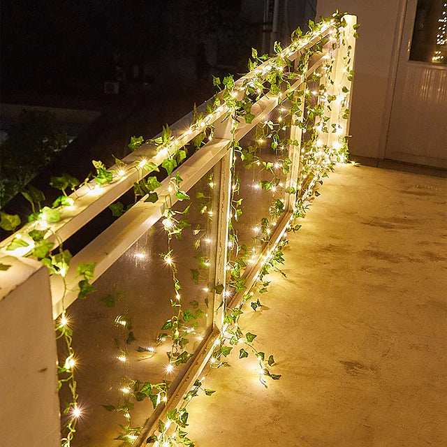 LED Solar Ivy Leaf String Light String & Fairy Lights - DailySale