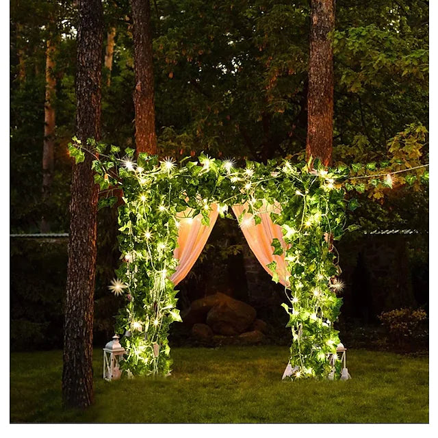 LED Solar Ivy Leaf String Light String & Fairy Lights - DailySale