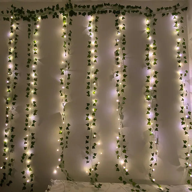 LED Solar Ivy Leaf String Light String & Fairy Lights - DailySale