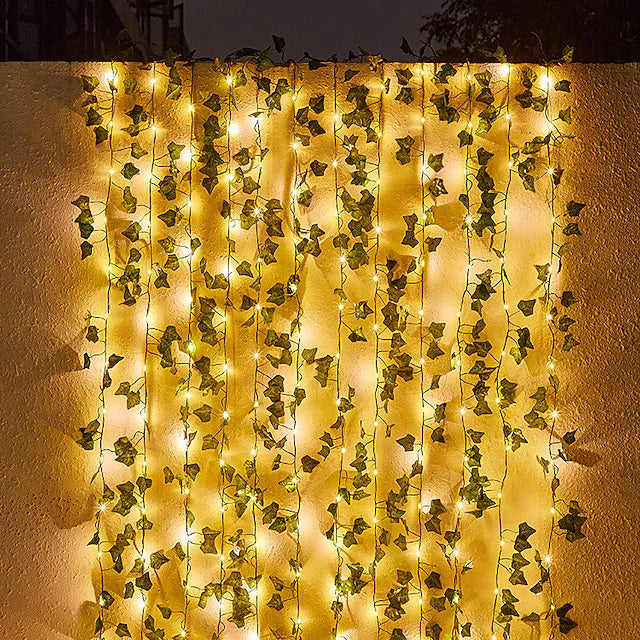 LED Solar Ivy Leaf String Light String & Fairy Lights - DailySale