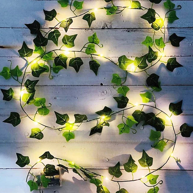 LED Solar Ivy Leaf String Light String & Fairy Lights - DailySale