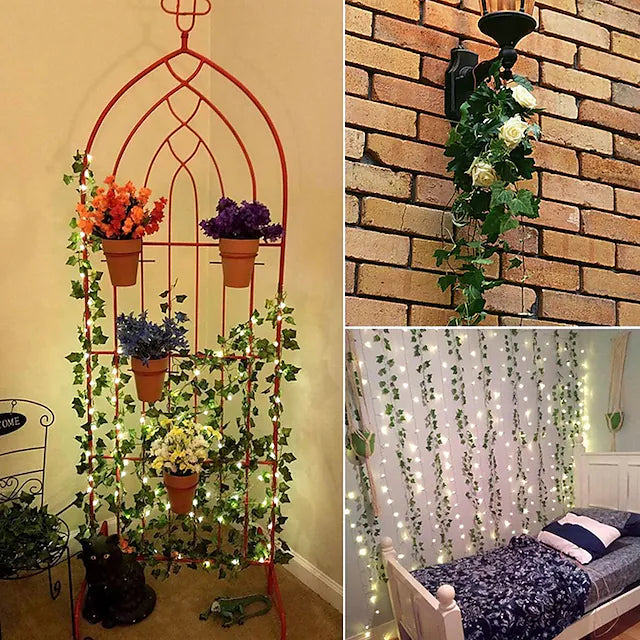 LED Solar Ivy Leaf String Light String & Fairy Lights - DailySale