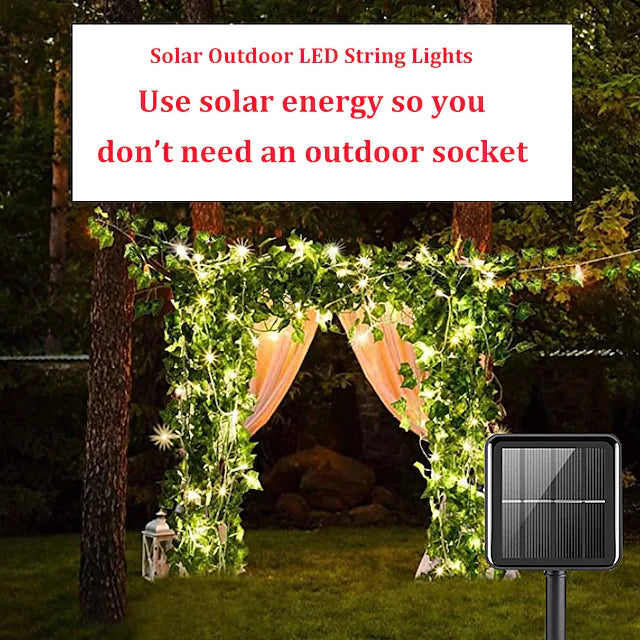 LED Solar Ivy Leaf String Light String & Fairy Lights - DailySale