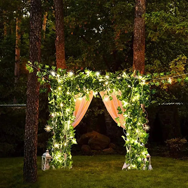 LED Solar Ivy Leaf String Light String & Fairy Lights - DailySale