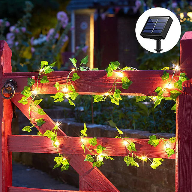 LED Solar Ivy Leaf String Light String & Fairy Lights - DailySale