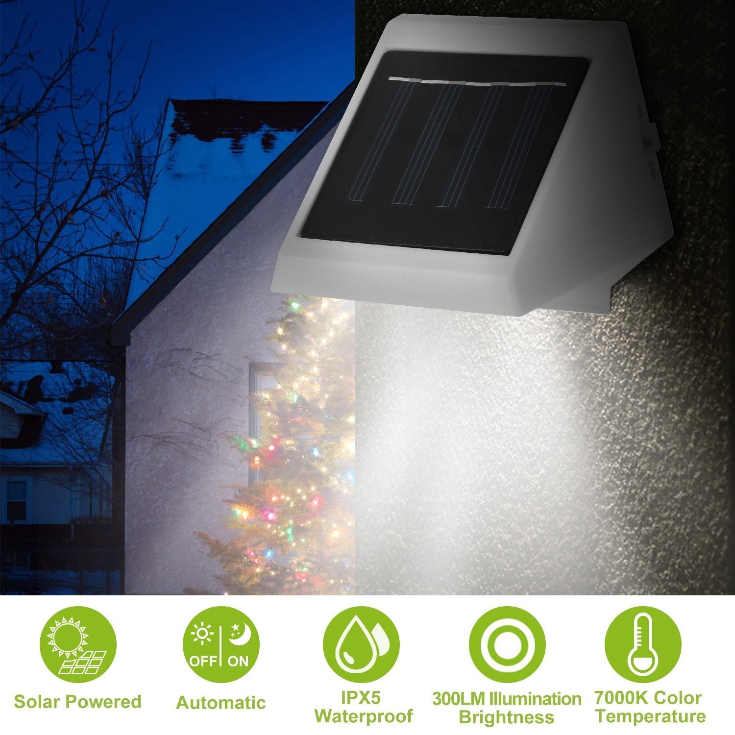 LED Solar Powered Stair Lights Outdoor Lighting - DailySale