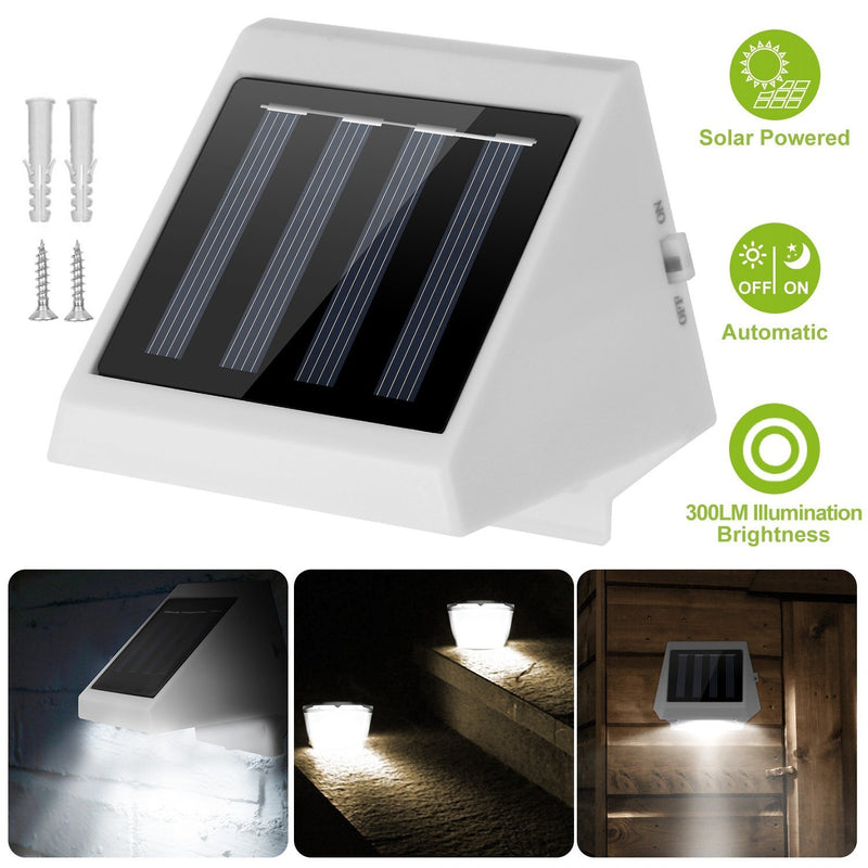 LED Solar Powered Stair Lights Outdoor Lighting - DailySale