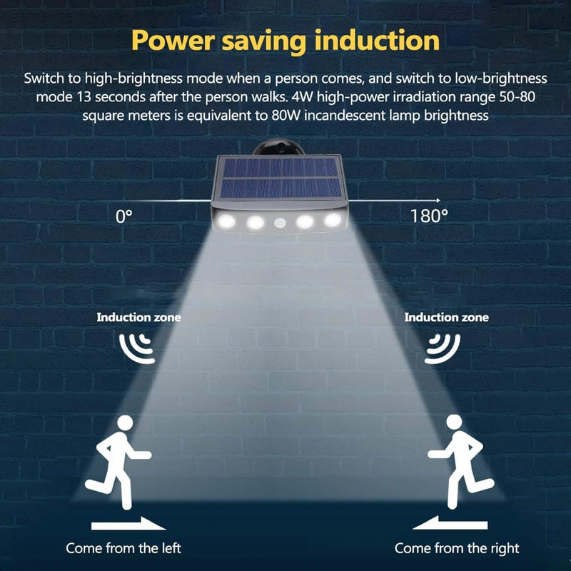 LED Solar Powered Wall Light Rotatable Waterproof Motion-Sensor Lights Outdoor Lighting - DailySale