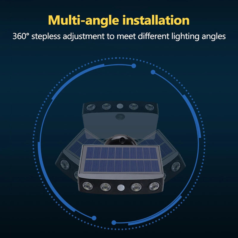 LED Solar Powered Wall Light Rotatable Waterproof Motion-Sensor Lights Outdoor Lighting - DailySale
