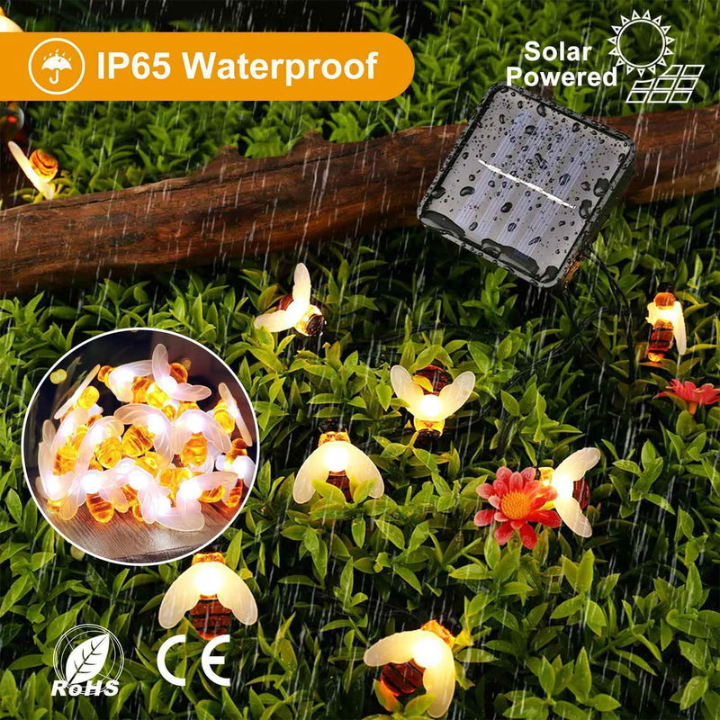 LED Solar String Bee Lights 30 Honeybees Lighting & Decor - DailySale