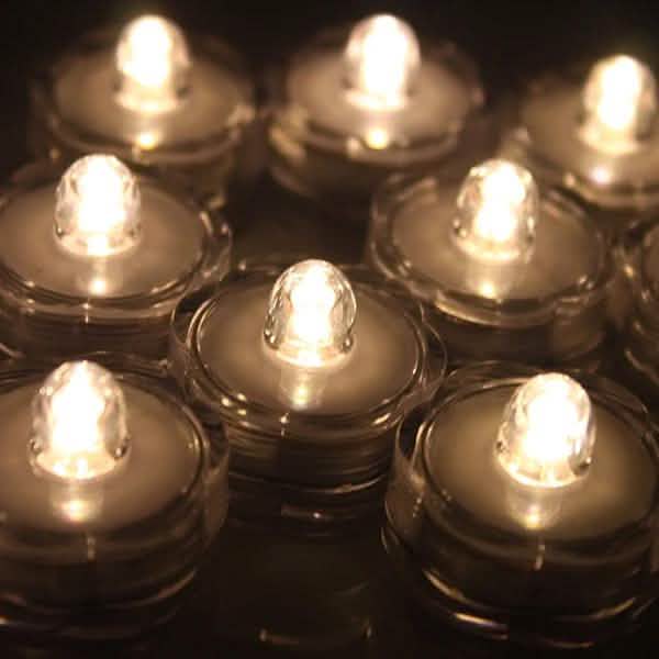 LED Submersible Waterproof Floral Decoration Tea Vase Battery Light Candles Lighting & Decor - DailySale