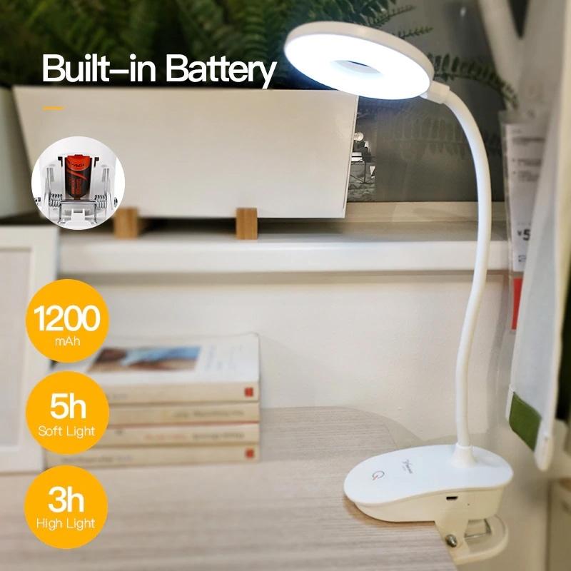 LED Touch On/off Switch with 3 Modes Desk Lamp Clip Home Lighting - DailySale