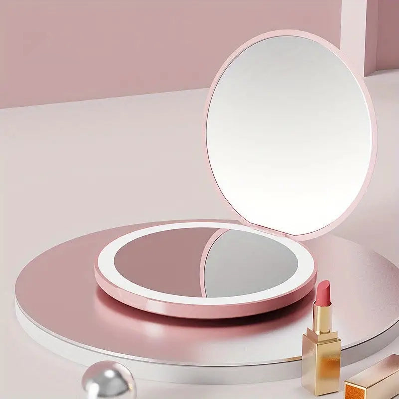 LED Travel Makeup Mirror Beauty & Personal Care Pink - DailySale