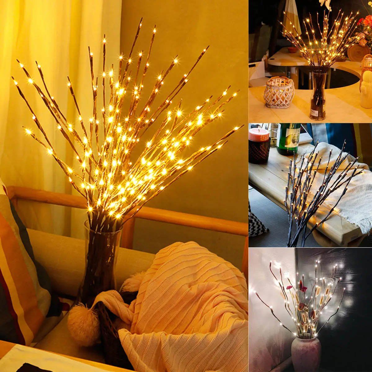 LED Tree Branch Lamp Floral Lights Indoor Lighting - DailySale