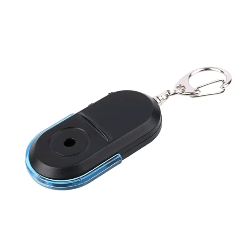 LED Whistle Key Finder Flashing Beeping Sound Control Alarm Anti-Lost Key Locator Finder Tracker With Key Ring Everything Else Blue - DailySale