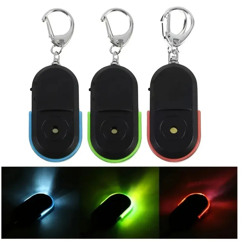 LED Whistle Key Finder Flashing Beeping Sound Control Alarm Anti-Lost Key Locator Finder Tracker With Key Ring Everything Else - DailySale