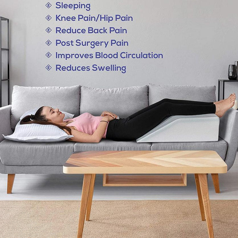 Abco Tech Elevating Leg Rest | Hypoallergenic High-Density Memory Foam  Pillow | Reduce Leg Pain, Hip Pain & Knee Pain, Low Back Pain | Breathable  