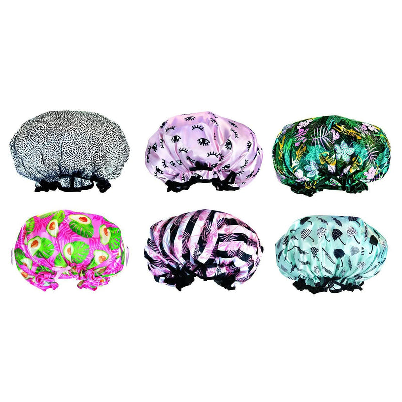 Lemon Lavender Comfy Retro Style Shower Cap Bath - DailySale