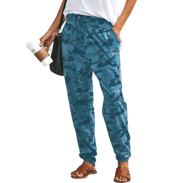 Leo Rosi Women's Casual Camo Pants Women's Bottoms Blue S - DailySale