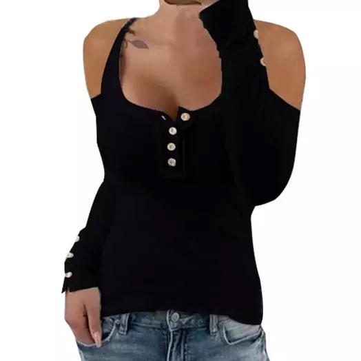 Leo Rosi Women's Cold Shoulder Sheila Top Women's Clothing Black S - DailySale