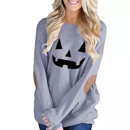 Leo Rosi Women's Halloween Lightweight Top Women's Clothing Gray S - DailySale