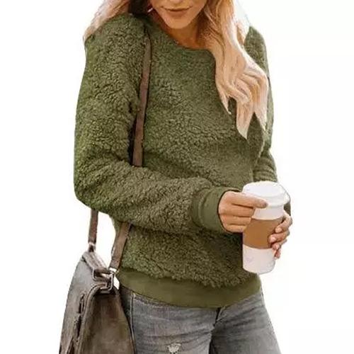 Leo Rosi Women's Sherpa Sweatshirt Women's Clothing Army Green S - DailySale