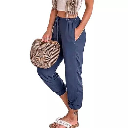 Leo Rosi Women's Summer Pants Women's Clothing Blue S - DailySale