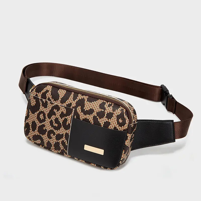 Leopard Pattern Chest Bag Bags & Travel Brown - DailySale