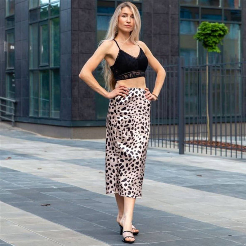 Leopard Slip Skirt Women's Clothing - DailySale