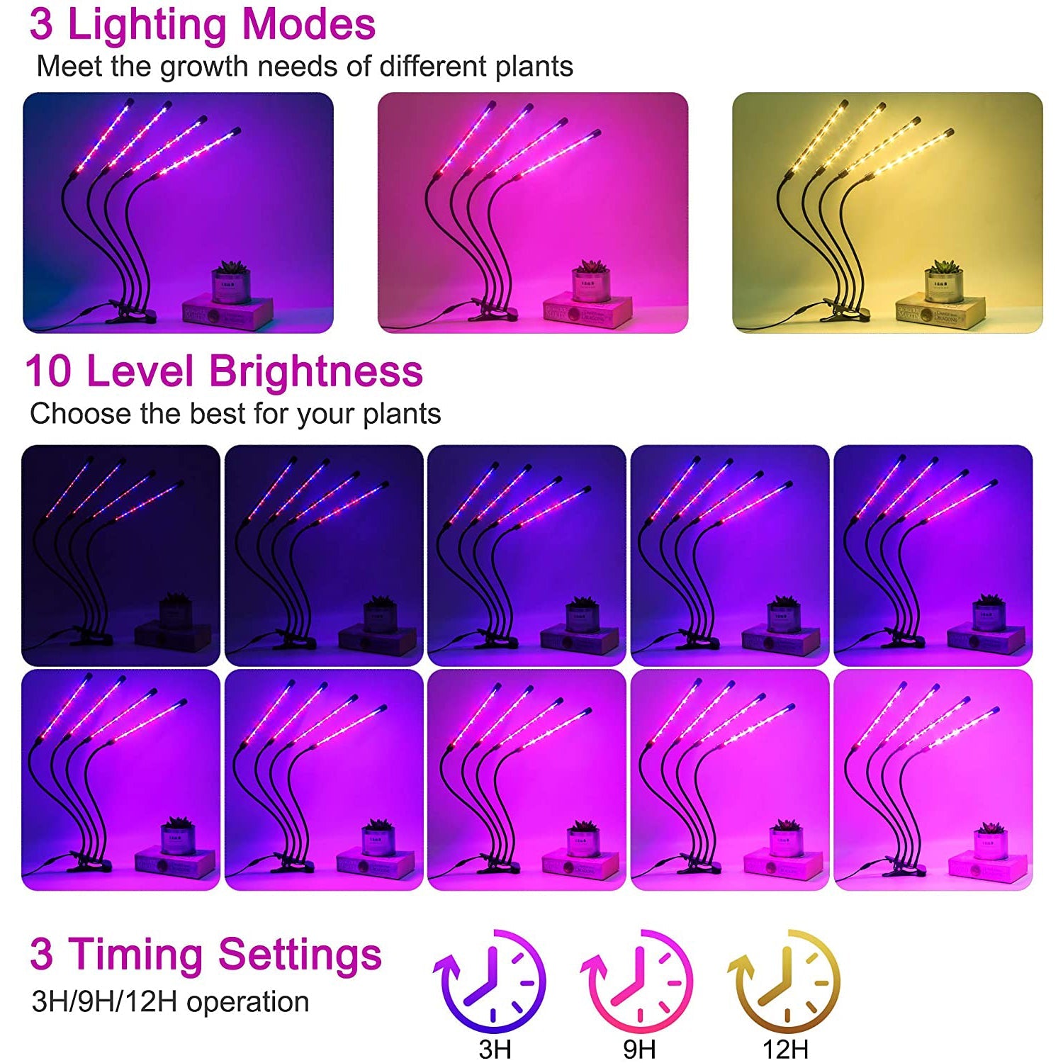 LEOTER Grow Light for Indoor Plants Garden & Patio - DailySale