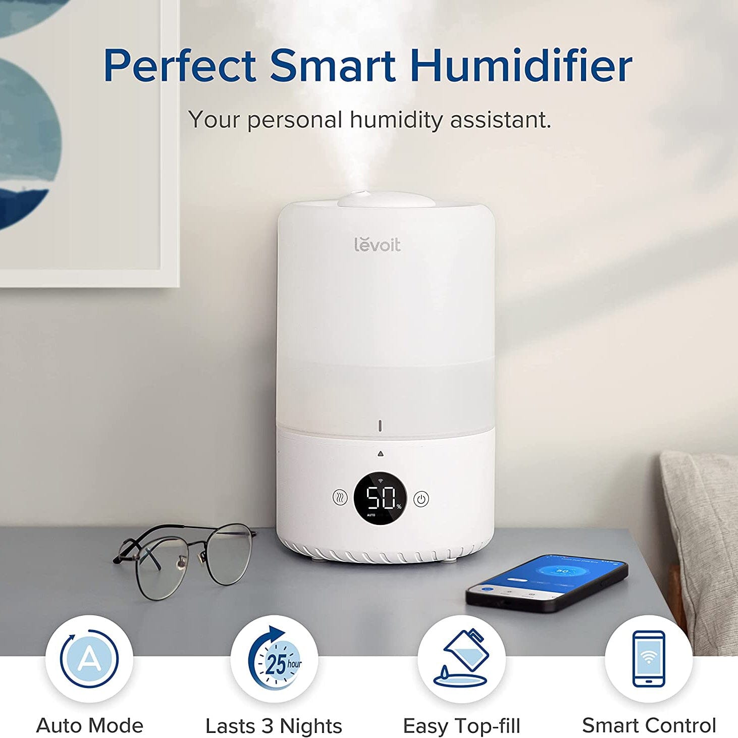 LEVOIT Dual200S Smart Cool Mist Humidifier Wellness - DailySale