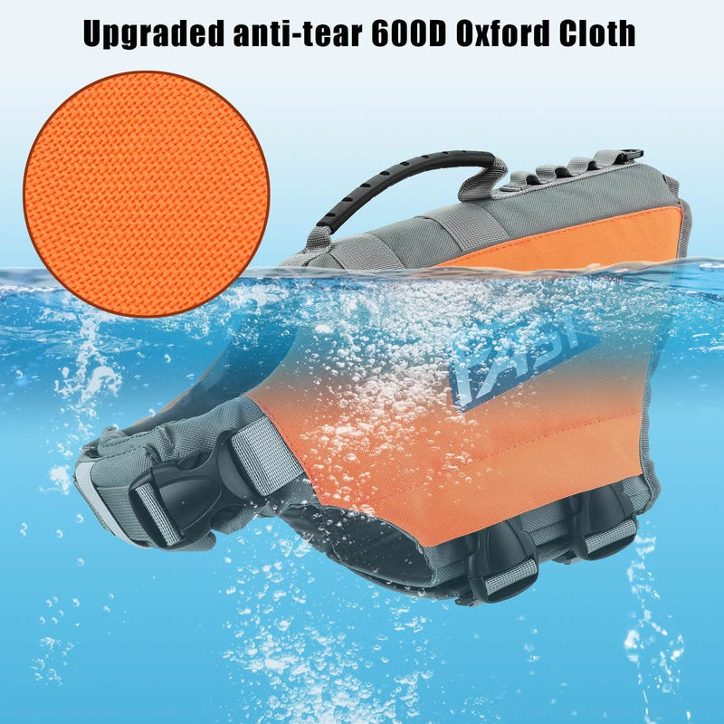 Life Jacket Reflective Safety Vest with Adjustable Buckles & Durable Rescue Small Pet Supplies - DailySale