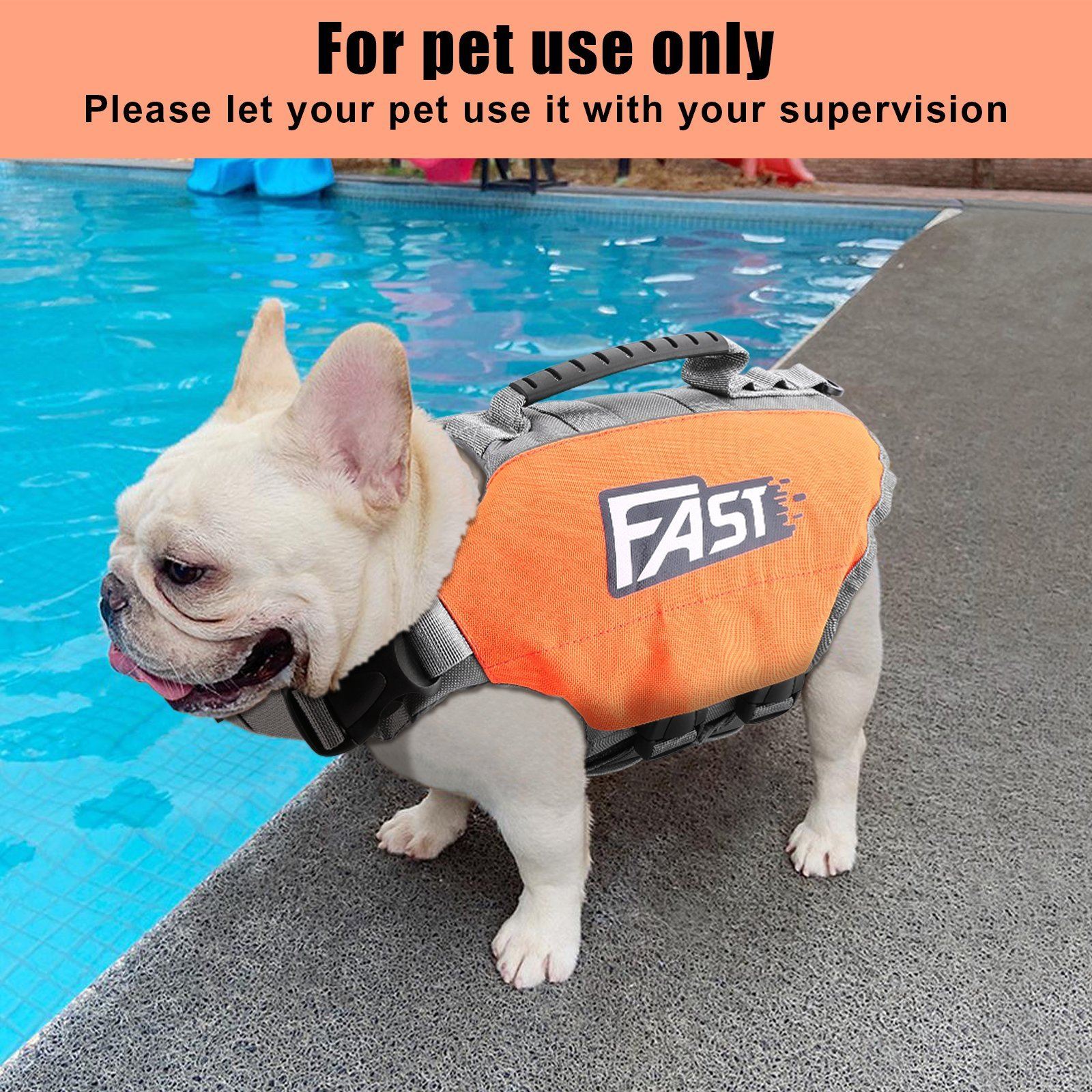 Life Jacket Reflective Safety Vest with Adjustable Buckles & Durable Rescue Small Pet Supplies - DailySale