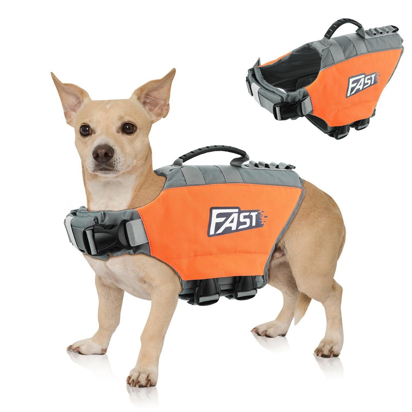 Life Jacket Reflective Safety Vest with Adjustable Buckles & Durable Rescue Small Pet Supplies - DailySale