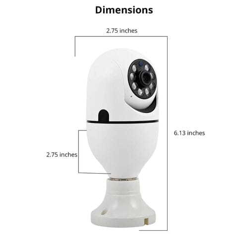 LifeWare Wireless 360-Degree Light Bulb Security Camera Smart Home & Security - DailySale