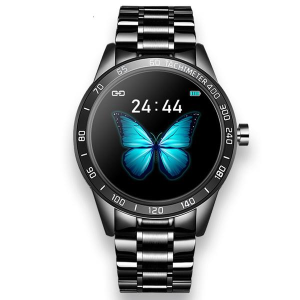 LIGE Steel Band Smart Watch Smart Watches Black - DailySale