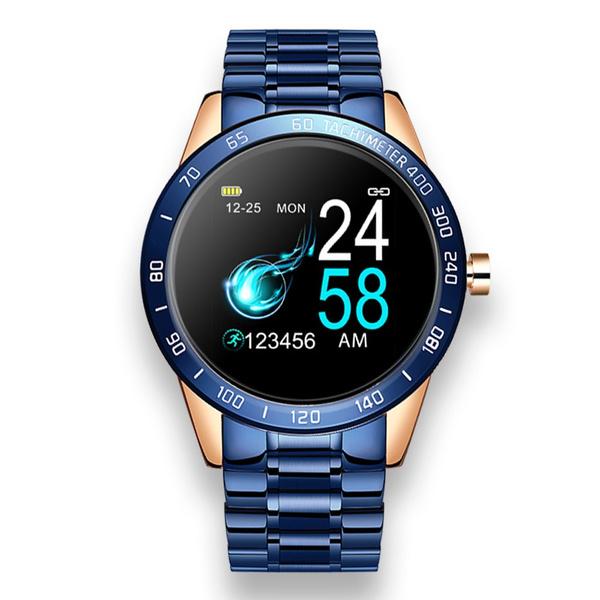 LIGE Steel Band Smart Watch Smart Watches Blue - DailySale