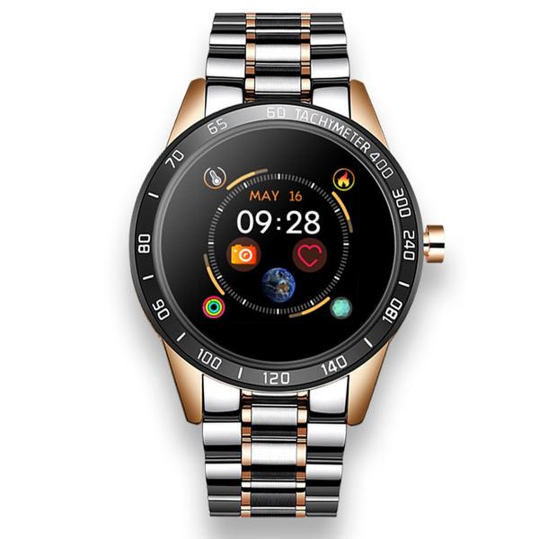 LIGE Steel Band Smart Watch Smart Watches Gold - DailySale