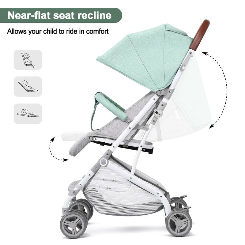 Light Blue Baby Infant Foldable Umbrella Stroller Lightweight Travel Carriage Pushchair Baby - DailySale