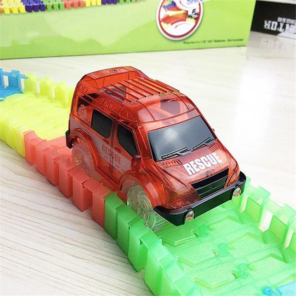 Light Up Toy Car Track Accessories Racing Car with 5 Flashing LED Lights Toys & Games Rescue Van - DailySale